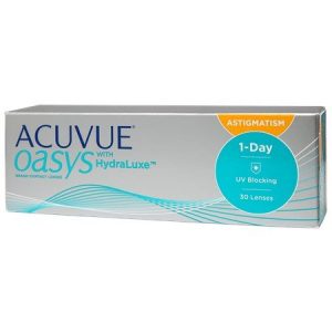 Acuvue Oasys with Hydraluxe - Astigmatism - 1 Day - UV Blocking - 30 Lenses